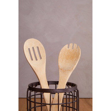 Orsina Vertex Round Utensil Holder – Bronze Coated Kitchen Organizer