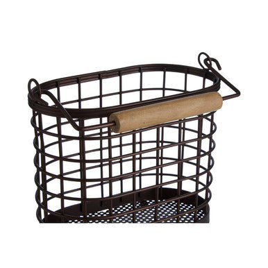 Orsina Vertex Oval Utensil Holder – Bronze Coated Kitchen Organizer