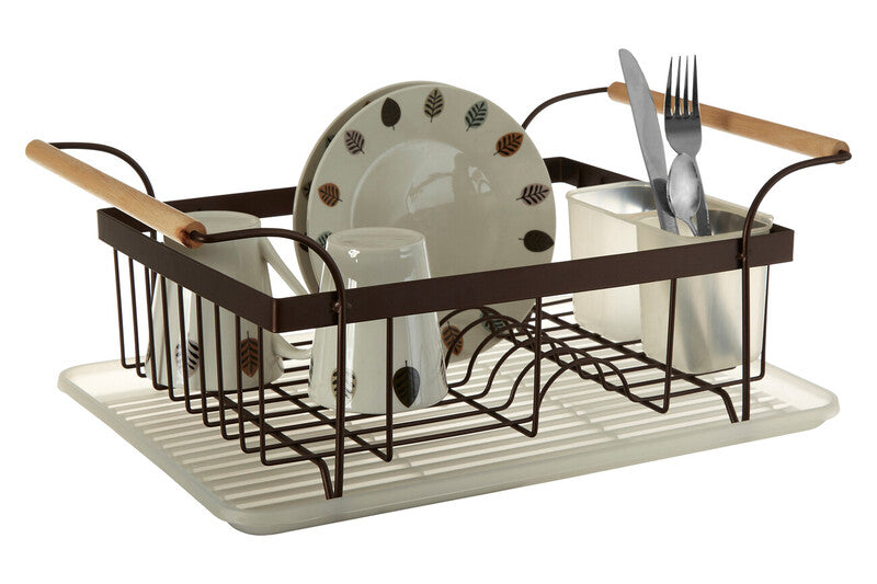 Orsina Vertex Dish Drainer – Bronze Powder Coated Rack with Drip Tray