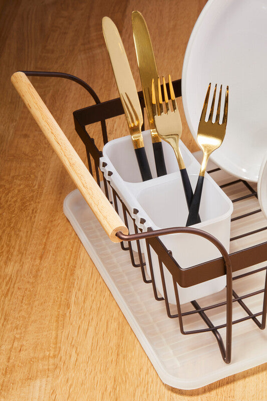 Orsina Vertex Dish Drainer – Bronze Powder Coated Rack with Drip Tray