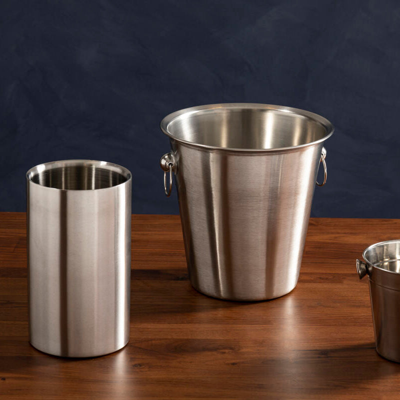 Orsina Dakota Stainless Steel Ice Bucket – Shiny Mirrored Finish