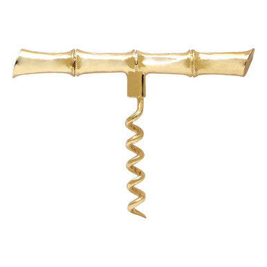 Orsina Bamboo Design Corkscrew – Modern Retro Gold Wine Opener