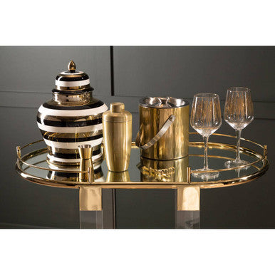 Orsina Bamboo Design Corkscrew – Modern Retro Gold Wine Opener