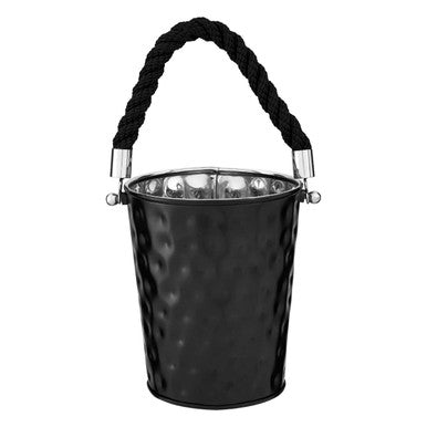Orsina Miressa Small Black Party Bucket – Matte Drink Cooler with Handle