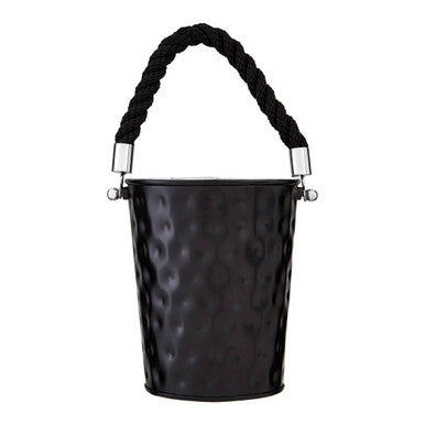 Orsina Miressa Small Black Party Bucket – Matte Drink Cooler with Handle
