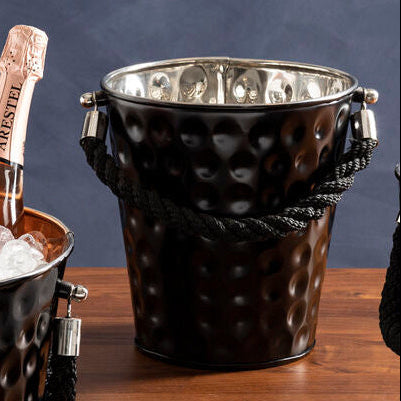 Orsina Miressa Medium Black Party Bucket – Modern Ice Beverage Tub
