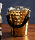 Orsina Miressa Gold Party Bucket – Small Metallic Ice Chiller