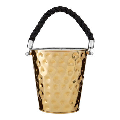 Orsina Miressa Gold Ice Bucket – Medium Beverage Tub with Rope Handle