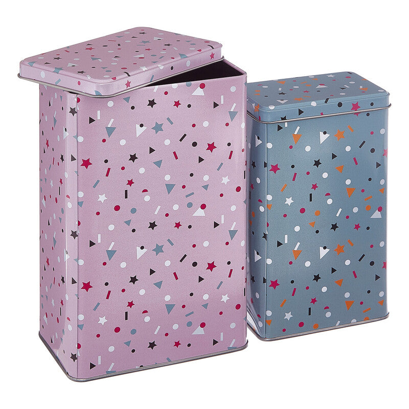 Orsina Stellar Storage Canisters – Set of 2 Star Pattern Kids Organizers