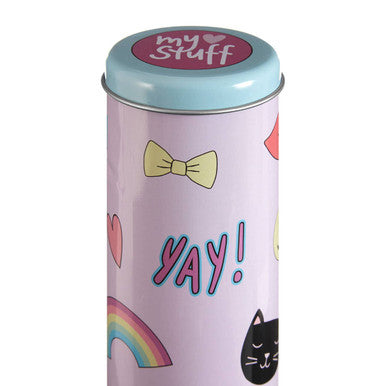 Orsina Kids Storage Canister – Pastel Pink Desk Organizer with Lid