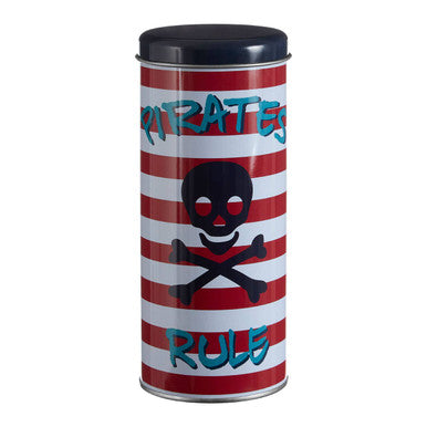 Orsina Pirate Round Storage Canister – Kids Desk Organizer & Toy Tin