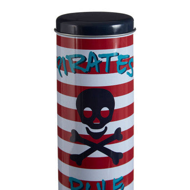 Orsina Pirate Round Storage Canister – Kids Desk Organizer & Toy Tin