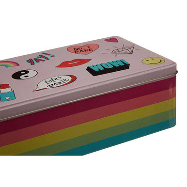 Orsina Paice Storage Tins - Set of 2 Decorative Kids Toy & Craft Organizers