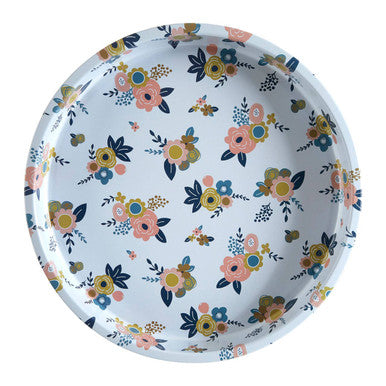 Orsina Paice Round Metal Serving Tray – Floral Motif Kitchenware