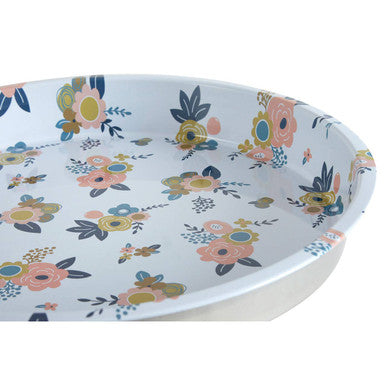 Orsina Paice Round Metal Serving Tray – Floral Motif Kitchenware