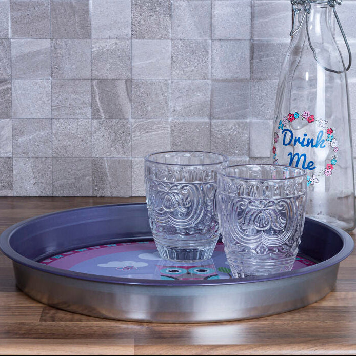 Orsina Happy Owls Serving Tray – Lightweight Spill-Proof Kitchenware
