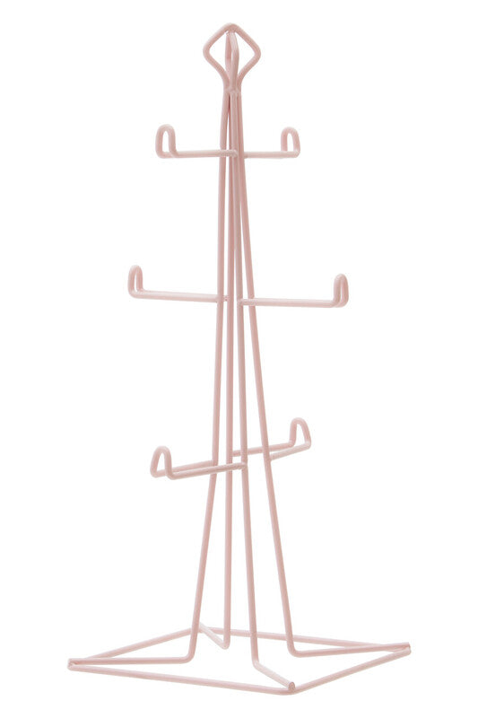 Orsina Vertex Pink 6 Mug Tree – Vertical Kitchen Countertop Organizer