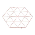 Orsina Hexagonal Trivet – Pink Geometric Heat Resistant Pot Stand