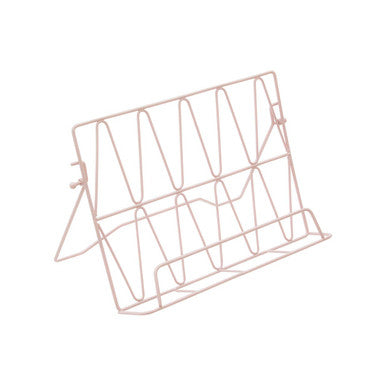 Orsina Vertex Pink Cookbook Stand – Geometric Metal Recipe Holder