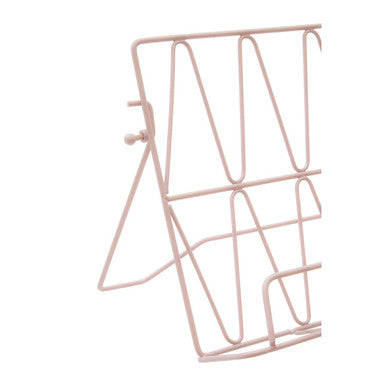 Orsina Vertex Pink Cookbook Stand – Geometric Metal Recipe Holder