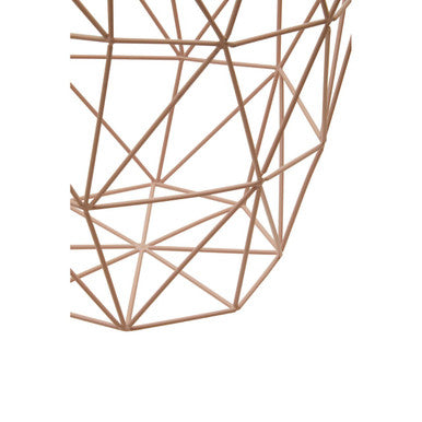 Orsina Vertex Pink Geometric Storage Basket – Modern Metal Organizer