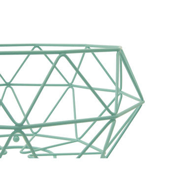 Orsina Vertex Green Fruit Basket – Modern Geometric Wire Fruit Bowl
