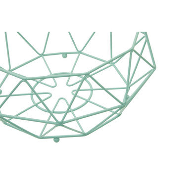 Orsina Vertex Green Fruit Basket – Modern Geometric Wire Fruit Bowl