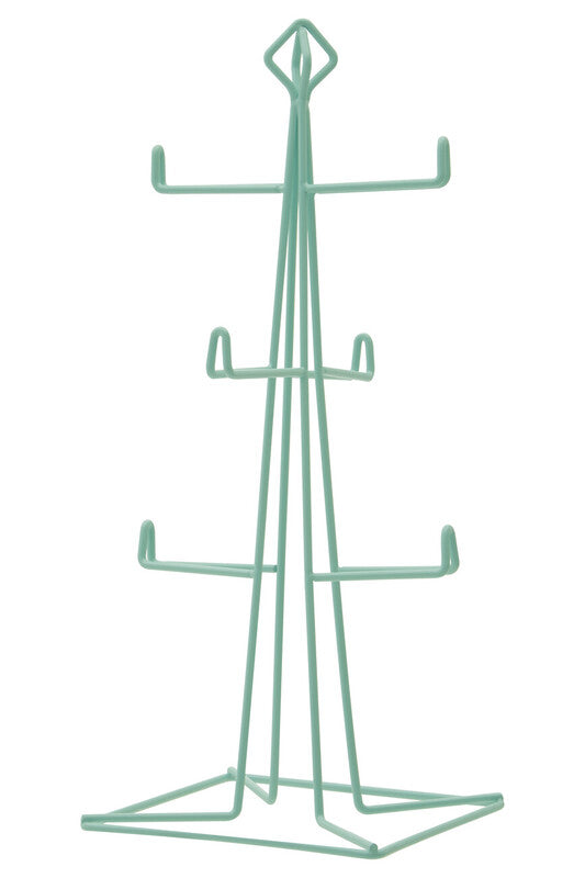 Orsina Vertex Mug Tree – 6-Hook Vertical Coffee Cup Holder, Green