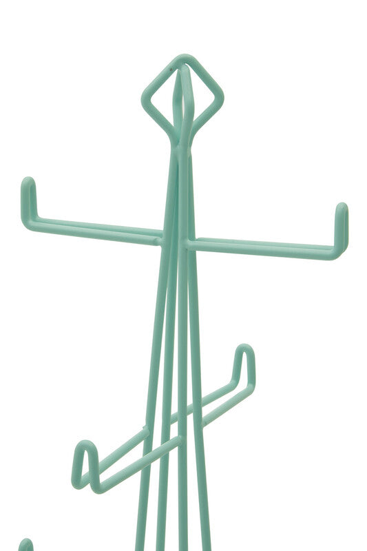 Orsina Vertex Mug Tree – 6-Hook Vertical Coffee Cup Holder, Green
