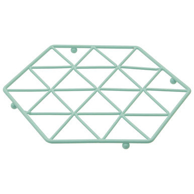 Orsina Vertex Hexagon Kitchen Trivet – Green Finish Heat Protection