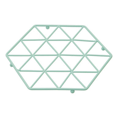 Orsina Vertex Hexagon Kitchen Trivet – Green Finish Heat Protection