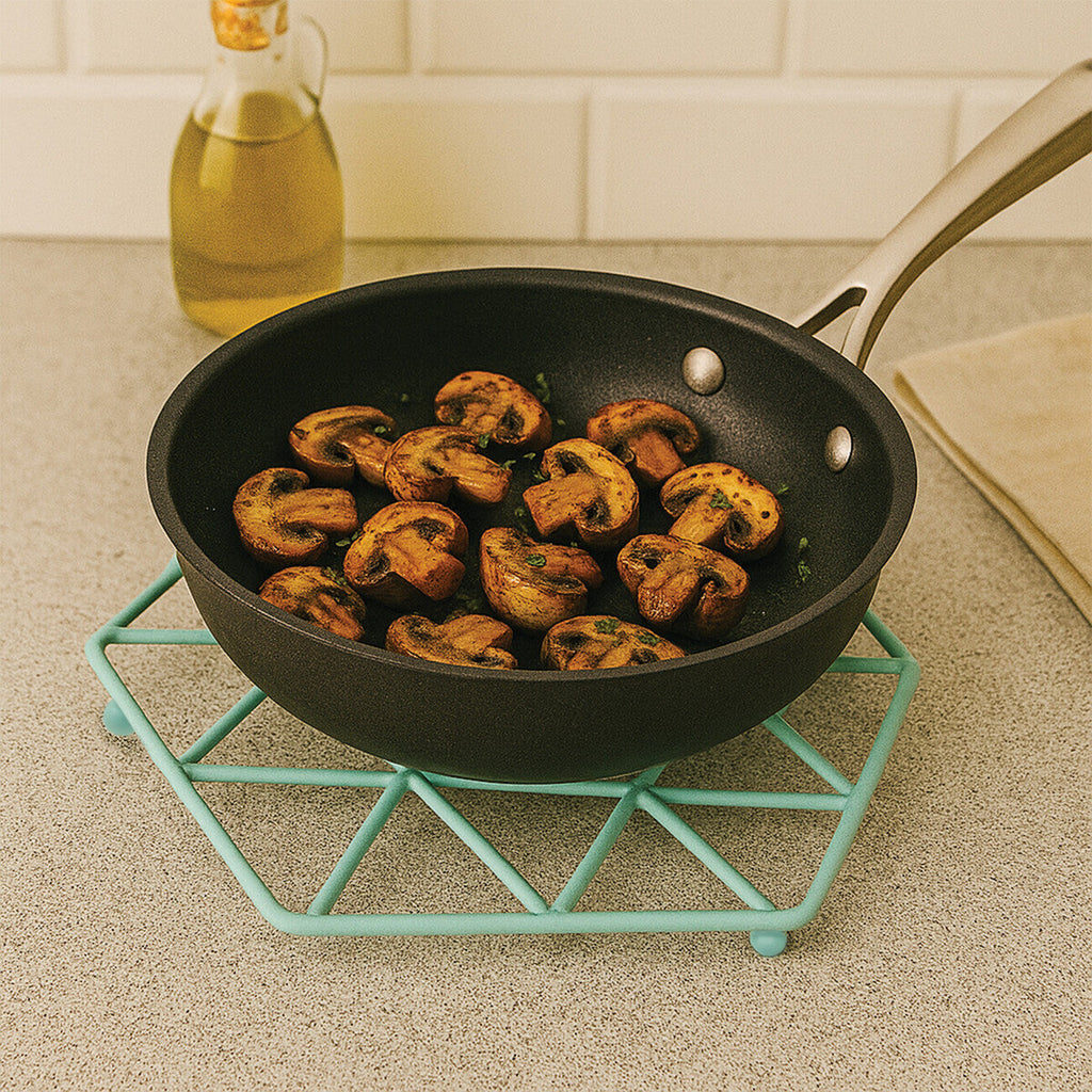 Orsina Vertex Hexagon Kitchen Trivet – Green Finish Heat Protection