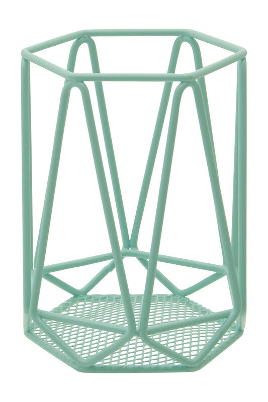Orsina Vertex Utensil Holder – Green Geometric Kitchen Tool Organizer