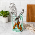 Orsina Vertex Utensil Holder – Green Geometric Kitchen Tool Organizer
