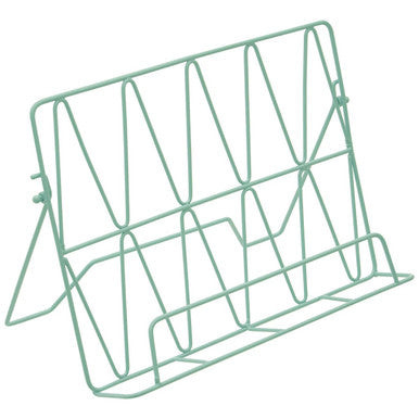 Orsina Vertex Cookbook Stand – Pastel Green Metal Recipe & Tablet Holder