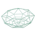 Orsina Vertex Green Fruit Basket – Geometric Wire Kitchen Storage Bowl