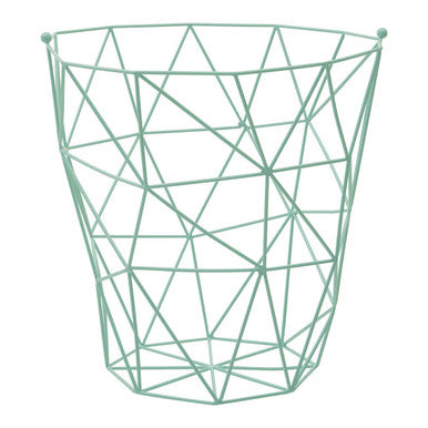Orsina Vertex Green Geometric Storage Basket – Modern Shelf Organizer