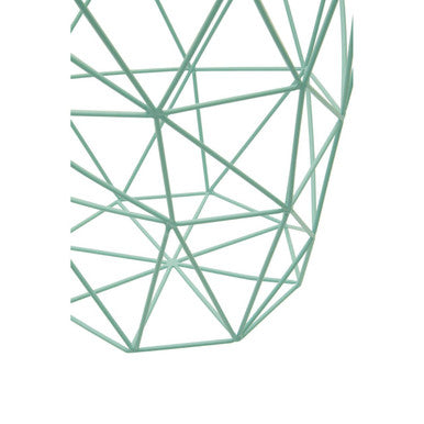 Orsina Vertex Green Geometric Storage Basket – Modern Shelf Organizer