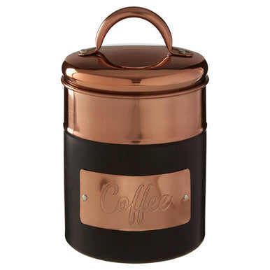 Orsina Prescott Coffee Canister – Charcoal and Copper Storage Tin