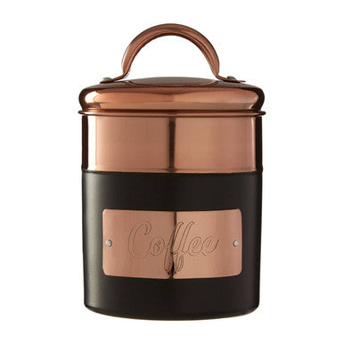 Orsina Prescott Coffee Canister – Charcoal and Copper Storage Tin