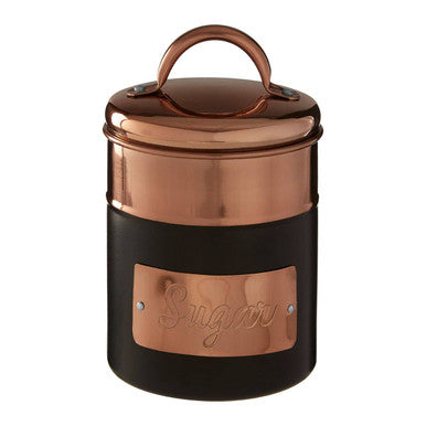 Orsina Prescott Sugar Canister – Charcoal and Copper Kitchen Storage