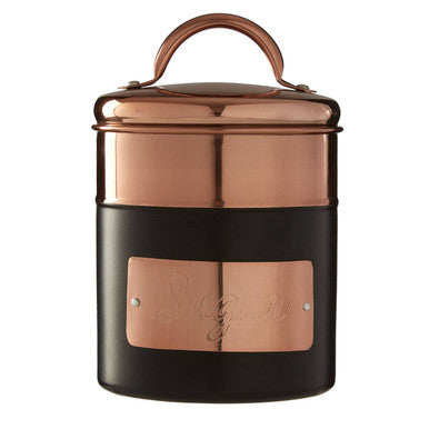 Orsina Prescott Sugar Canister – Charcoal and Copper Kitchen Storage