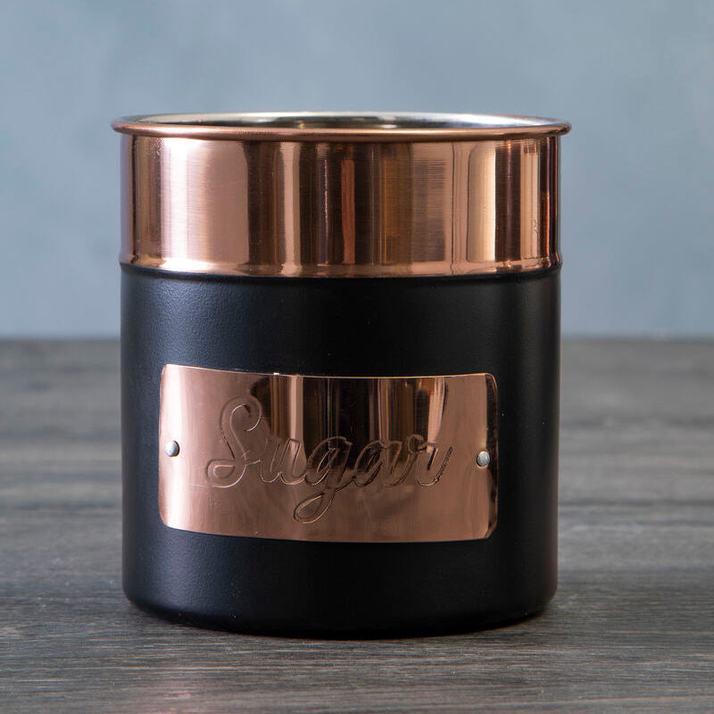 Orsina Prescott Sugar Canister – Charcoal and Copper Kitchen Storage