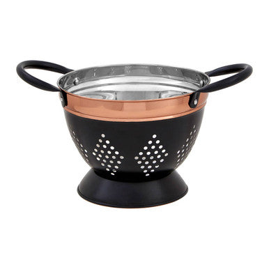 Orsina Prescott Small Charcoal and Copper Colander | Berry Strainer