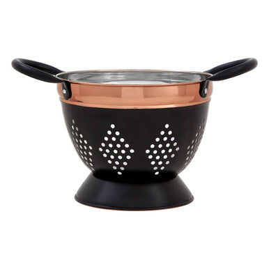 Orsina Prescott Small Charcoal and Copper Colander | Berry Strainer