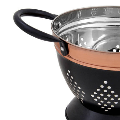 Orsina Prescott Small Charcoal and Copper Colander | Berry Strainer
