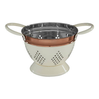 Orsina Prescott Small Cream and Copper Colander – Kitchen Food Prep