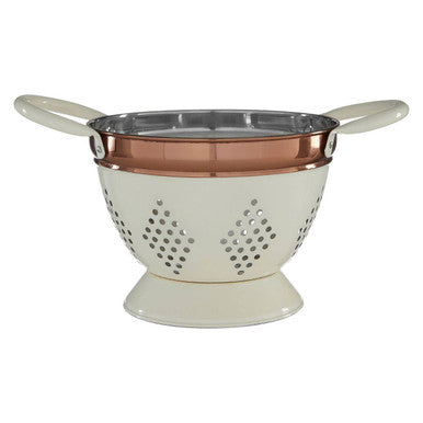 Orsina Prescott Small Cream and Copper Colander – Kitchen Food Prep