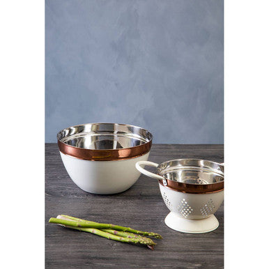 Orsina Prescott Small Cream and Copper Colander – Kitchen Food Prep