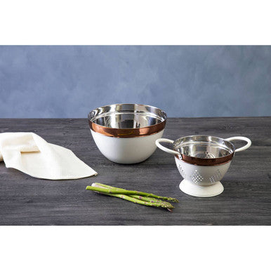 Orsina Prescott Small Cream and Copper Colander – Kitchen Food Prep